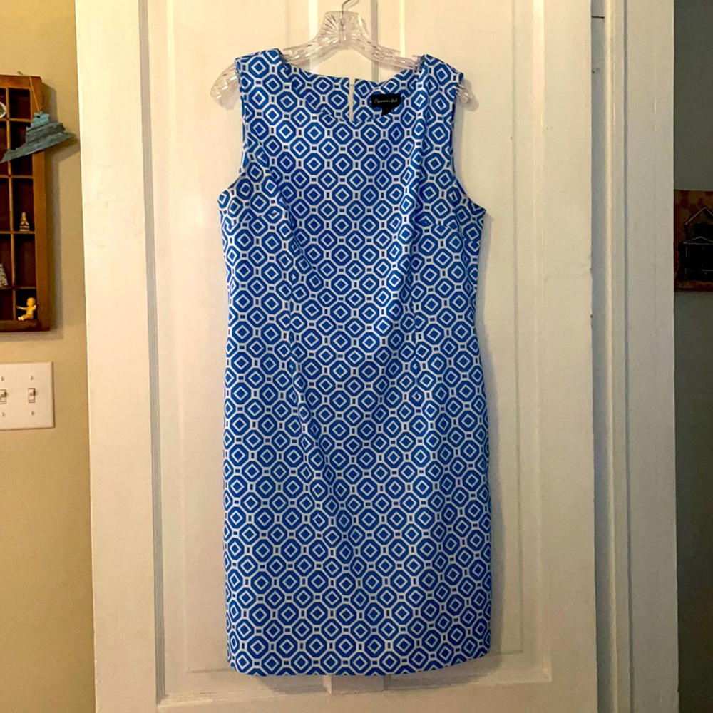 Funky Blue & White Retro Dress